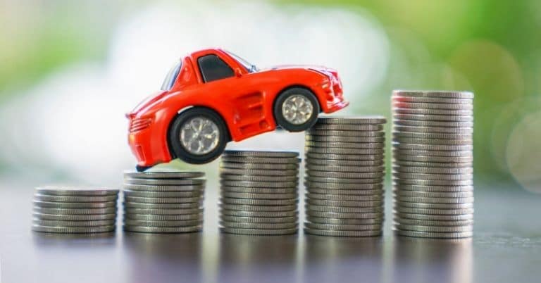 Image of Car on top of Money